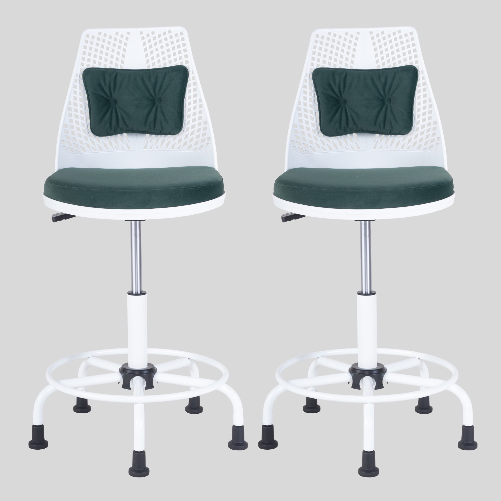 Bar Stools set of 2, Modern Style Adjustable Swivel chairs with Back