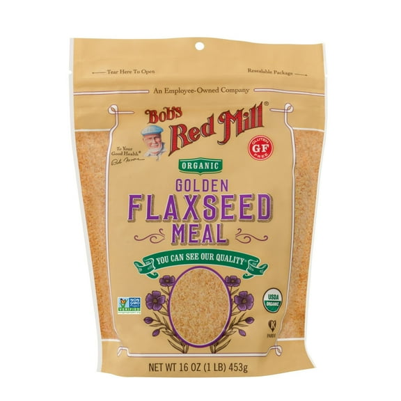 Pack Of 3 Bob's Red Mill Organic Golden Flaxseed Meal, 1 lb (Package May Vary)