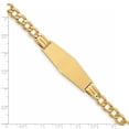 thumbnail image 3 of 14k Semi-solSoft Diamond Shape ID Curb Link Soft Diamond Shape ID Bracelet (Weight: 11.86 Grams, Length: 8 Inches), 3 of 3