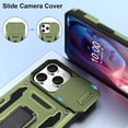 thumbnail image 2 of Phone Case for iPhone 15 Pro Case with Slide Camera Cover Shockproof 15 Pro Phone Case with 360°Rotate Magnetic Ring Stand for 15 Pro 6.1 inch 2023 - Green, 2 of 12