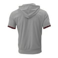 thumbnail image 5 of Aofany Men's Summer Hooded Shirt Short Sleeved Casual Sports T-shirt Top Comfy Mens Blouse, 5 of 8