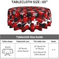 thumbnail image 3 of Christmas Round Tablecloth 60 Inch, Reindeer Snowflake Tablecloth Buffalo Plaid Table Cloth, Christmas Outdoor Indoor Table Cover for Christmas Party Decoration, 3 of 6