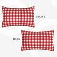 thumbnail image 4 of Naloa Red Checkboard Pillowcase, Throw Pillowcase, Wrinkle-Free, Stain-Resistant with Hidden Zipper for Bedroom Sofa - 20"x30", 4 of 9
