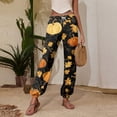 thumbnail image 6 of Halloween Pajamas Pants Women Halloweens Comfy Stretch Drawstring Pajamas Soft Lounge Bottoms Cozy Sleepwear, 6 of 6