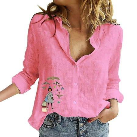 Lqideymx Discounted Items for Sale Linen Corset Top Long Sleeve Silk Blouse Women s Summer Floral Print Tops Twist Knot Blouses V Neck Plus Size Tunics for Women Shirts for Womens Tops
