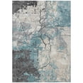 thumbnail image 2 of Addison Rugs Chantille Indoor/Outdoor Transitional Abstract Teal Machine Washable Rectangle Rug, 9' x 12', 2 of 8