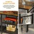 thumbnail image 2 of Behost TV Stand for TVs up to 55 Inch, Entertainment Center with Open Storage Shelves, TV Media Console Table with Soundbar Shelf for Living Room, Bedroom, Rustic Brown, 2 of 6