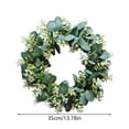 thumbnail image 3 of Xecvkr Spring Wreath Artificial Green Leaf Front Door Decor Indoor Outdoor Party Garden Wall Accent Realistic Plastic Easy Clean Fresh Seasonal DIY Gift 1pc Green, 3 of 6