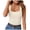 White, variant on HUANBAI Womens Ribbed Tank Tops Summer Scoop Neck Slim Fitted Tops Basic Knit Sleeveless Shirts Tank Tops for Women