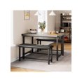 thumbnail image 1 of Dining mesa set para 4: kitchen mesa con 2 forrado benches - 3 - piece rectangular dining room set para small spaces, apartment & studio homes, 1 of 6