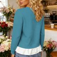 thumbnail image 5 of Women Layered Sweatshirt Sevevn Crew Neck Long Sleeve Fake Two Piece Casual Pullover Tops for Daily Casual Outfits, 5 of 7