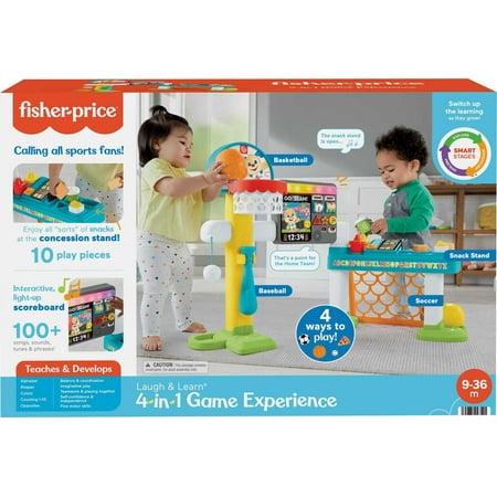 Fisher-Price Laugh & Learn 4-in-1 Game Experience Sports Activity Center & Toddler Learning Toy