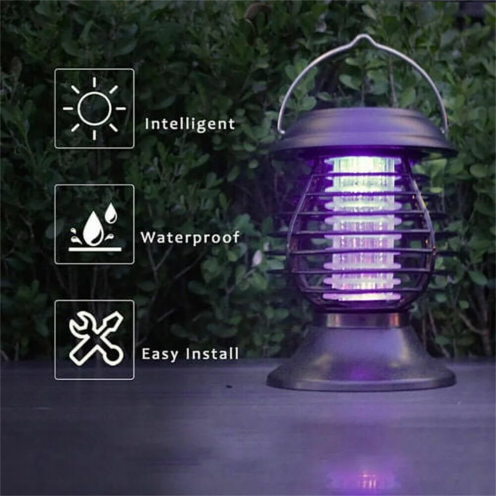 Solar Powered Mosquito Killers Light Insects Killing Hanging Lamp Garden Outdoor Solar Bug Light