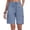 Blue#01, variant on Amzcrzy Athletic Shorts for Women with Button Pockets Elastic Waist Drawstring Summer Workout Shorts Trendy Versatile Hiking Cargo Shorts Casual Loose Solid Color Women Sweat Shorts S