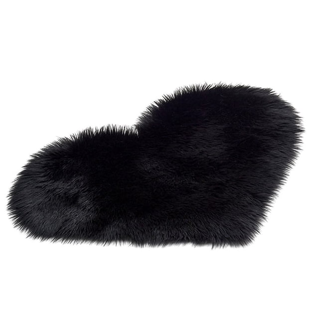 Heart Shape Faux Fur- Rug Bedroom Fluffy- Shaggy Area Rugs Sheepskin Fuzzy Rug Carpets Throw Shag Rug Sofa Decor Floor Mat Plush