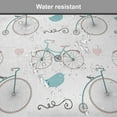 thumbnail image 7 of Bicycle Chair Seating Cushion Set of 4, Diverse Size Repeating Nostalgic Bikes with Heart and Leaf Motifs Hipster Art, Seat Pads with Anti-slip Backing, 16"x16", Soft Pink Blue, by Ambesonne, 7 of 7