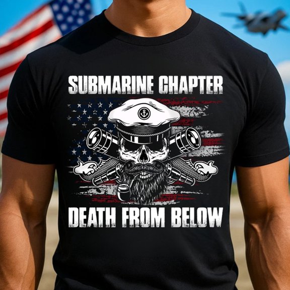Trenditee Submarine Veteran Skull T-Shirt