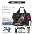 thumbnail image 5 of Kdxio Colorful Rose Bird Travel Duffel Bag Gym Bag Weekender Travel Bag Gym Bag for Women &Men Airplane Travel Essentials for Flying, 5 of 7