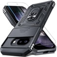 thumbnail image 1 of KOMI for Google Pixel 9A 2025 Case with Slide Camera Cover HD Screen Protector [Military Grade Drop Tested] Magnetic Ring Holder Kickstand Protective Phone Case for Pixel 9A 6.3 inch, Black, 1 of 5