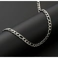 thumbnail image 3 of Stainless Steel Figaro Rope Chain Silver 16"-36" Necklace 3/4/5/6/7/9/12mm, 3 of 4