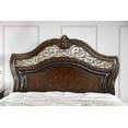 thumbnail image 3 of Bedroom Solid Wood Camelback Headboard Traditional Formal California King Size Bed Brown Cherry Sleigh Bed, 3 of 4