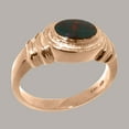 thumbnail image 2 of LBG British Made Solid 18k Rose Gold Natural Bloodstone Unisex Engagement Ring - 33 size options - Size 12, 2 of 6