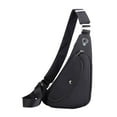 thumbnail image 4 of Bolso bandolera para hombre Salvador Mochila de pecho informal Negro, 4 of 10