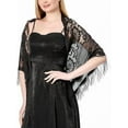thumbnail image 2 of Shawls and Wraps for Evening Dresses with Tassels for Evening Party Mesh Wedding Shawls for Women for Evening Parties Wedding Shawls, Black, 2 of 8