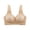 Khaki, variant on Women's Bra Print Wide Strap V Neck Bra Solid Color Fashion Wireless Bras,34A/B/C-42A/B/C