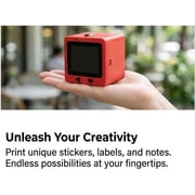 AI Sticker Box Printer, Smart AI Voice Sticker Printer Box Maker Mini Inkless Thermal Stickerbox Printer, Portable AI Sticker Maker for Home, Office, Study & DIY Projects, 5 Paper Rolls Included