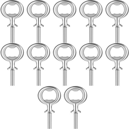 

12 Pieces Bottle Opener Kit Metal Bottle Opener DIY Craft Beer Bottle Opener Blank Bottle Opener