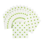 Lime Green Polka Dot Beverage Napkins - Easter & Party Tableware