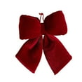 thumbnail image 1 of Nœud en Velours Rouge Élégant pour Fêtes et Décorations, 1 of 5