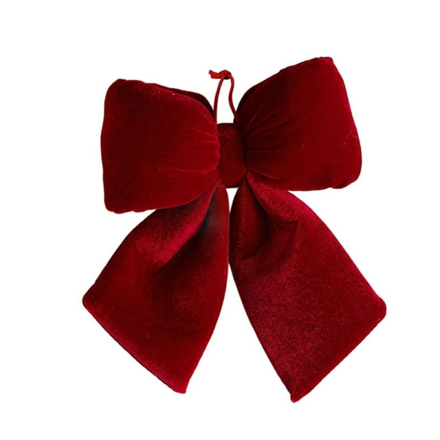 Nœud en Velours Rouge Élégant pour Fêtes et Décorations
