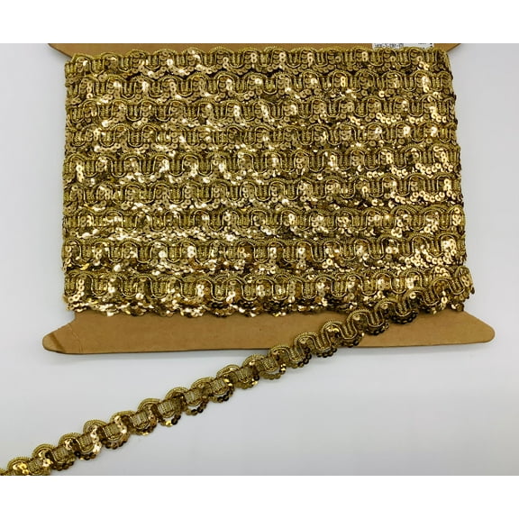 GOLD / GOLD 5/8 INCH SEQUIN TRIM