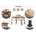 thumbnail image 3 of MASTERCANOPY 11 x 11ft Patio Gazebo with Double Roof and Mesh Walls, Khaki, 3 of 8