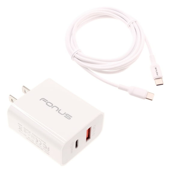 Fast Type-C 36W PD Home Charger for Nokia G400 5G Phone - 6ft Long Cable USB-C Power Cord QC3.0 Adapter Wall AC Plug Z6Q Compatible With Nokia G400 5G Model