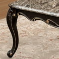 thumbnail image 4 of Furniture of America Esteran Traditional Indoor Genuine Marble Top Coffee Table, Dark Walnut, 4 of 6