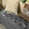 thumbnail image 6 of SONGMICS 46.5" Storage Ottoman Bench Holds up to 330lb End of Bed Storage Bench Bedroom Bench Solid Wood Legs Dark Gray, 6 of 11