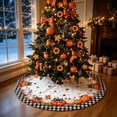 thumbnail image 6 of Fall Tree Skirt,Pumpkin Pattern Circular Christmas Tree Base Decorative Cover for Home Seasonal Decor Livingroom Holiday Styling, 6 of 6