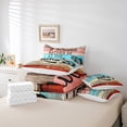 thumbnail image 5 of Homewish Rustic Lake House Twin Bedding Sets 7-Piece for Teen, Countryside Fishing Bedding Comforter Set, Blue Red Wooden Plank Reversible Sheet Sets, Luxury Bedroom Decor, 5 of 7