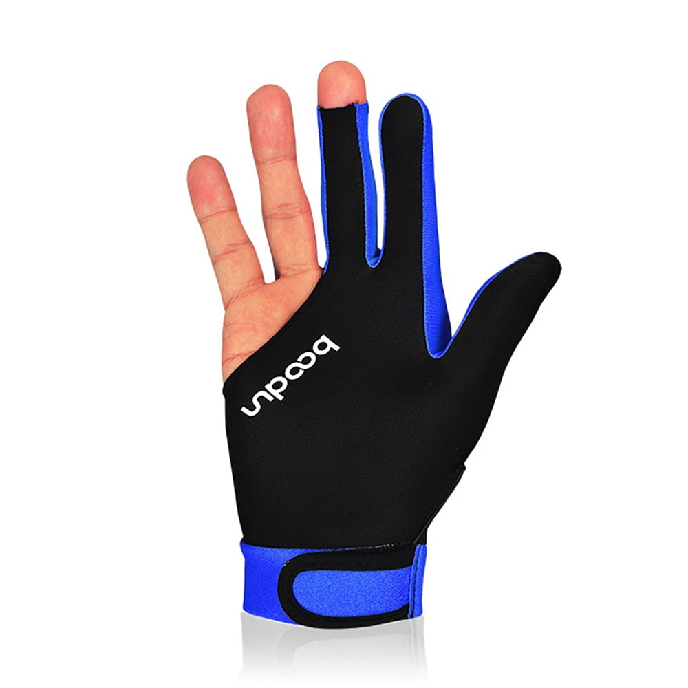BOODUN 1Piece Billiard Glove 3 Fingers Cue Sports Glove Men Women Billiard Shooters Right Left