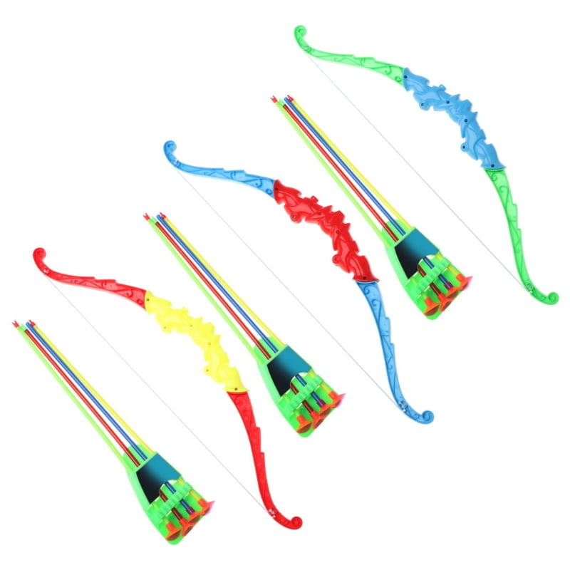 Outdoor Sports Archery Toy Bow With 4Pcs Soft Arrows Kids Toys Game Activity New 