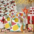 thumbnail image 7 of ZICANCN Christmas Gift Bags, Cartoon Lemon Slice Fruit Reusable Fabric Drawstring Storage Bags with Drawstring, Medium Size, 7 of 7