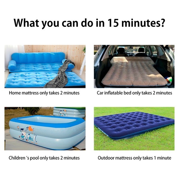 ODOMY Electric Air Pump Quick-Fill Rechargeable Inflator and Deflator with 3 for