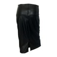 thumbnail image 2 of eVogues Plus Size Leatherette Lace Up Skirt Black, 2 of 5