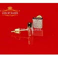 thumbnail image 6 of King of Bling's Real 10k Yellow Gold Square Stud Men/ Women Earrings with 0.15CT Real Diamonds, 6 of 8
