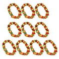 thumbnail image 2 of sunsanly Hawaiian Leis Set Red Green Luau Wreath Garland Hawaii Leis Flower Headpiece Necklace Bracelet Set for Summer Beach Luau Party, 2 of 7
