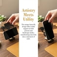 thumbnail image 5 of DefiDgd Hollow-out Butterfly Style Wooden Phone Stand,Desktop Cellphone Holder,Stable Support Bracket for Smartphones,Decorative Desk Accessory for Home Office(Black), 5 of 7