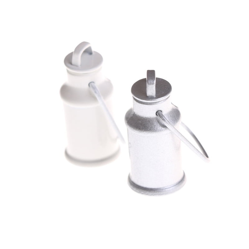 1:12 Dollhouse Miniature Milk Jars Barrel With Lids Kitchen Milk Can Bucket WFIT 
